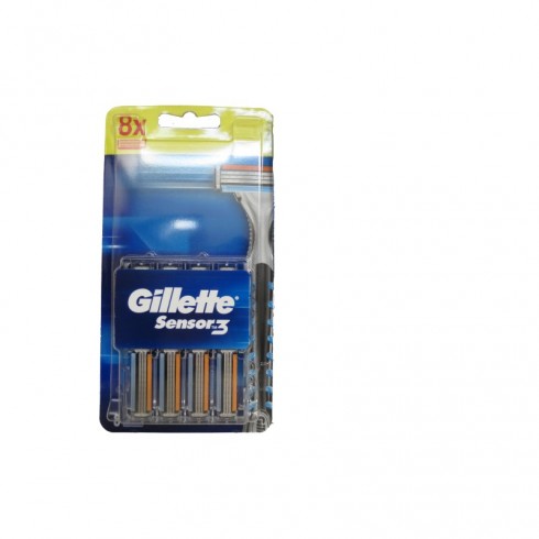 Lames Sensor3 Gillette boite de 8 pour tous les rasoirs Sensor