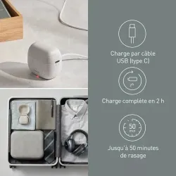 Rasoir électrique ES-PV6B PANASONIC 5 lames, blanc NAGORI, moteur linéaire, compact de voyage, barbe et crâne