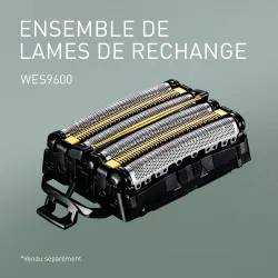 Rasoir électrique PANASONIC  ES-LS6A, rechargeable, 6 lames, Wet & Dry, tête multiflex, noir, puissant moteur linéaire