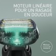 Rasoir électrique PANASONIC  ES-LS6A, rechargeable, 6 lames, Wet & Dry, tête multiflex, noir, puissant moteur linéaire
