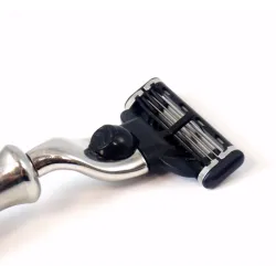 photo de Rasoir Mach3 manche en bois d'Olivier (ROLM3) Gentleman Barbier