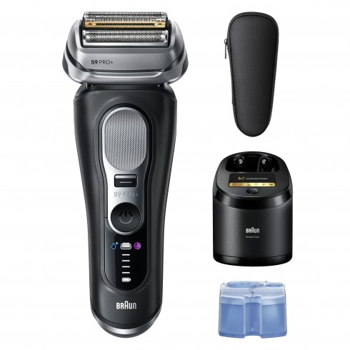 Rasoir électrique Braun Séries 9 PRO+ 9660CC station de nettoyage et étui de voyage