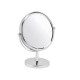 Miroir grossissant, x12, sur pied, miroir maquillage, de rasage, argent chromé, Diamètre 20 cm