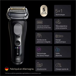 Rasoir électrique Braun Séries 9 PRO+ 9660CC station de nettoyage et étui de voyage
