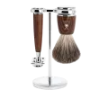 Ensemble de rasage sécurité MÜHLE RYTMO 3 p blaireau frêne poil noir