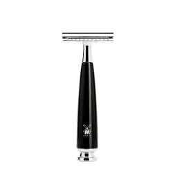 Ensemble de rasage sécurité MÜHLE RYTMO 3 pièces blaireau résine noire pur poil noir