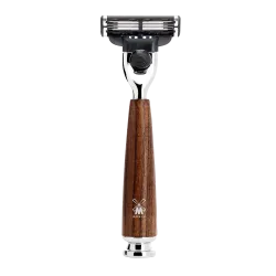 Ensemble de rasage Gillette Mach3 MÜHLE RYTMO 3 pièces blaireau frêne étuvé pur poil noir