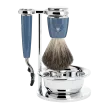 Ensemble de rasage Gillette Mach3 MÜHLE RYTMO 4 pièces bol, blaireau résine pétrole pur poil noir