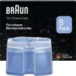 Braun CCR8 Clean & Renew Pack de 8 cartouches liquide nettoyant pour bloc chargeur nettoyeur de rasoir électrique Braun