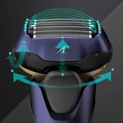 Rasoir électrique Panasonic Es-LV67, rechargeable, gris, Wet &Dry, 5 lames, moteur linéaire, détecteur densité de barbe