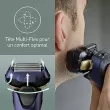 Rasoir électrique Panasonic Es-LV67, rechargeable, gris, Wet &Dry, 5 lames, moteur linéaire, détecteur densité de barbe