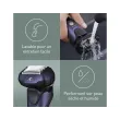 Rasoir électrique Panasonic Es-LV67, rechargeable, gris, Wet &Dry, 5 lames, moteur linéaire, détecteur densité de barbe