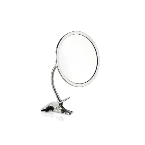Miroir Grossissant Chromé avec Pince - Grossissement X 5