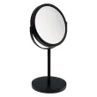 Miroir sur pied noir mat, grossissement X 7, diamètre 17,5 cm