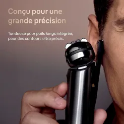 Rasoir électrique BRAUN NEVO 15115C, station de lavage +étui de voyage