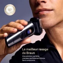 Rasoir électrique BRAUN NEVO 15115C, station de lavage +étui de voyage