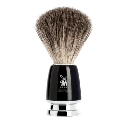 Ensemble de rasage Gillette Fusion MÜHLE RYTMO 4 pièces blaireau résine noire pur poil noir, bol