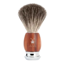 Ensemble de rasage Gillette Fusion MÜHLE VIVO 4 pièces blaireau bois de prunier pur poil noir, bol