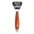Ensemble de rasage Gillette Fusion MÜHLE VIVO 4 pièces blaireau bois de prunier pur poil noir, bol