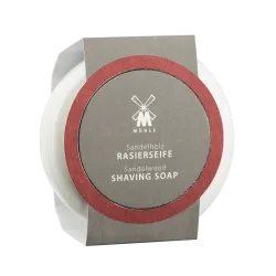Savon à raser au bois de santal, 65 gr, dans un bol en porcelaine avec couvercle Muhle