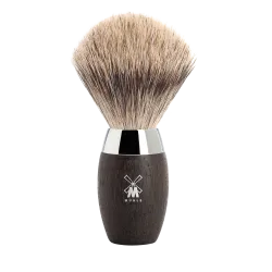 Ensemble de rasage sécurité 3 pièces Mühle KOSMO bois de Chêne fossilisé Pur gris