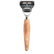 Ensemble de rasage Gillette Fusion 3 pièces Mühle KOSMO bois d'olivier blaireau Pur gris