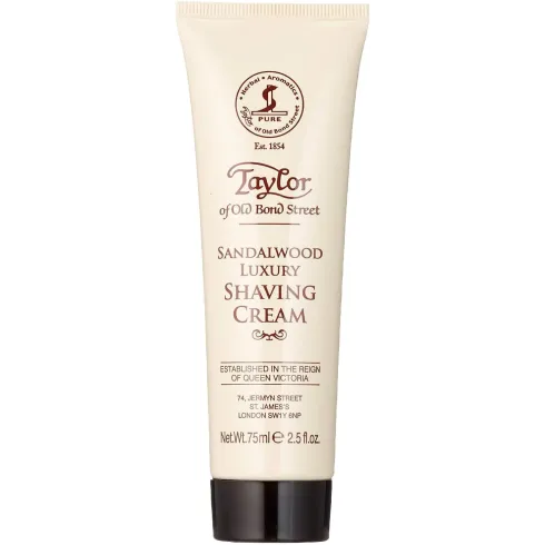 Crème à raser en tube Taylor of bond street 75ml Sandalwood