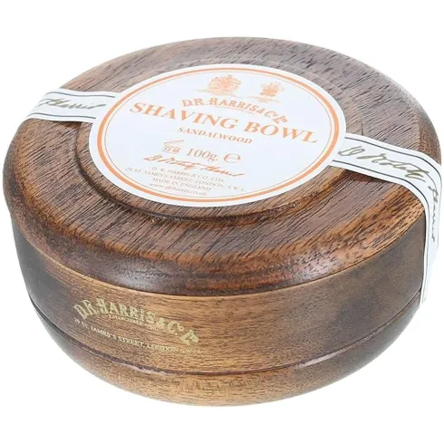 Savon à Barbe + Bol bois d'acajou D.R.Harris Sandalwood