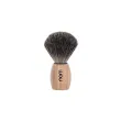 Blaireau collection "Ole" à brosse en pur poil noir, monture en bois de frêne naturel
