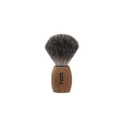 Blaireau collection "Ole" à brosse en pur poil noir, monture en bois d'épicea naturel