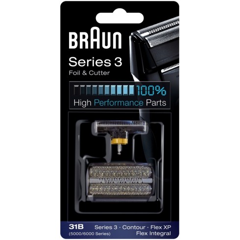 tete de rasoir braun, combipack, grille de rasoir et couteau pour rasoir électrique séries 5/6000, Flex intégral et XP, Contour 